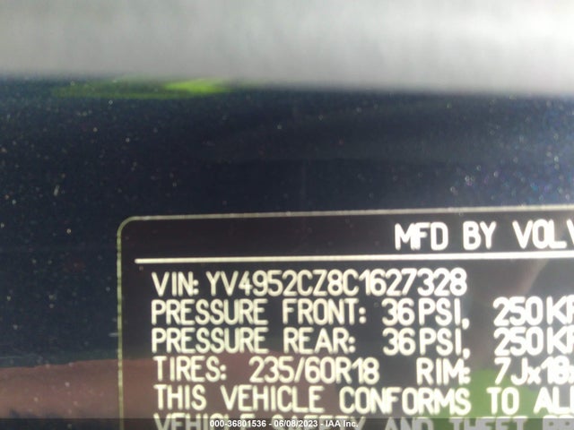 2012 VOLVO XC90 VIN: YV4952CZ8C1627328
