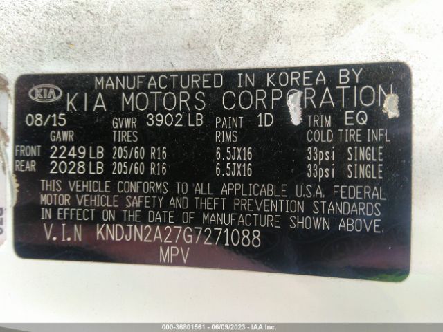 KNDJN2A27G7271088 KIA Soul Base
