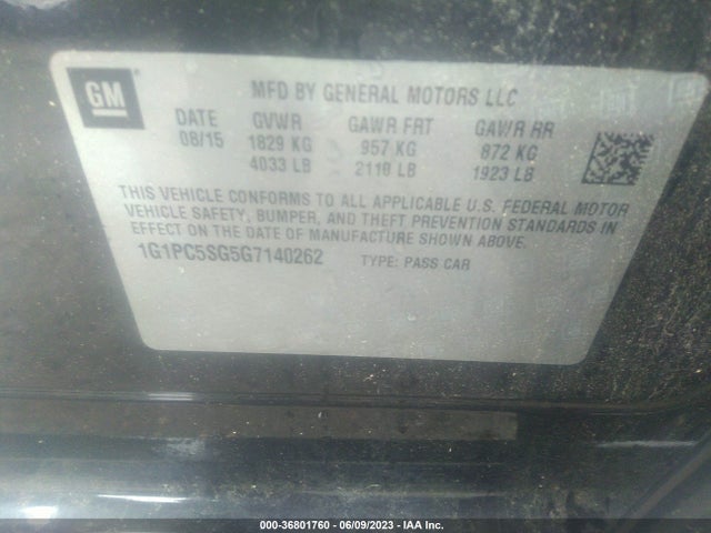 Chevrolet Cruze Limited Ls 2016 1G1PC5SG5G7140262 Image 10