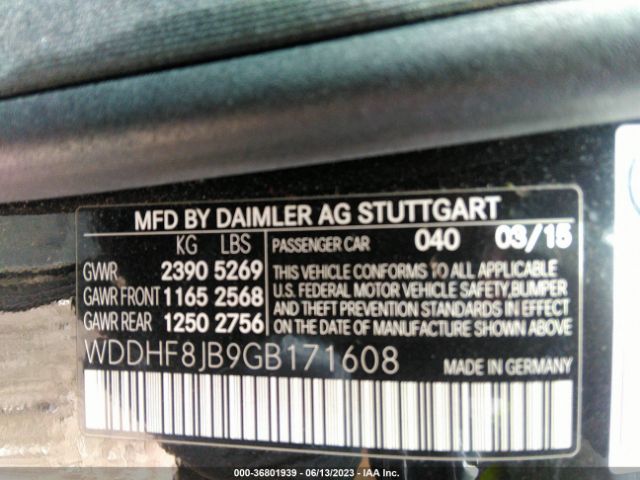 WDDHF8JB9GB171608 Mercedes-Benz E-class E 350