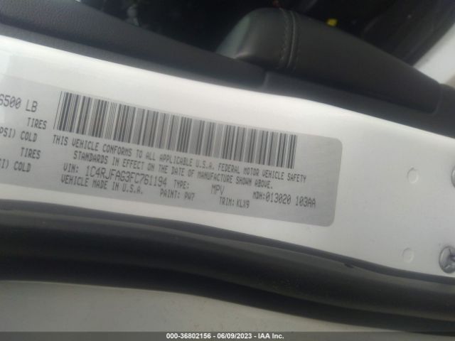1C4RJFAG3FC761194 Jeep Grand Cherokee Altitude