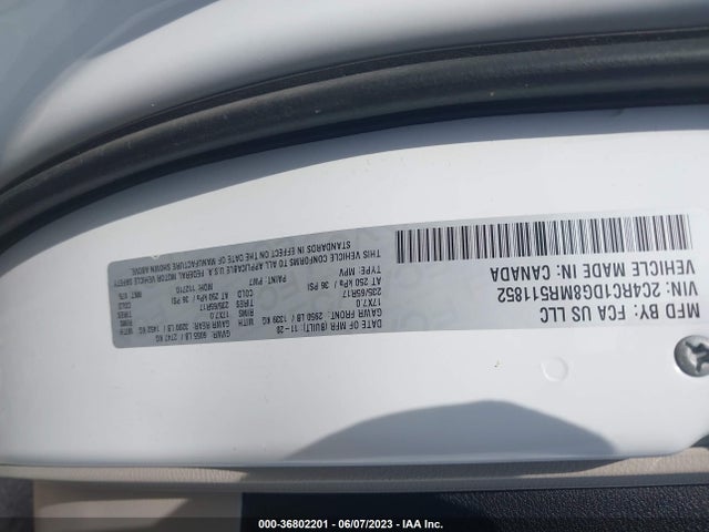 Chrysler Voyager Lxi 2021 2C4RC1DG8MR511852 Image 9