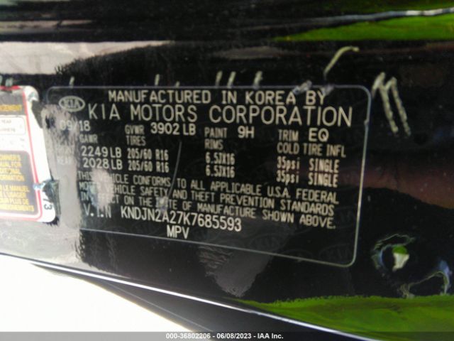 KNDJN2A27K7685593 KIA Soul Base