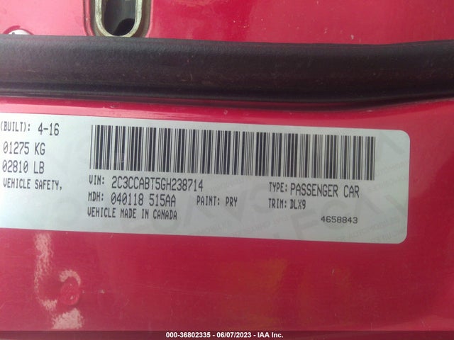 2C3CCABT5GH238714 Chrysler 300 300s