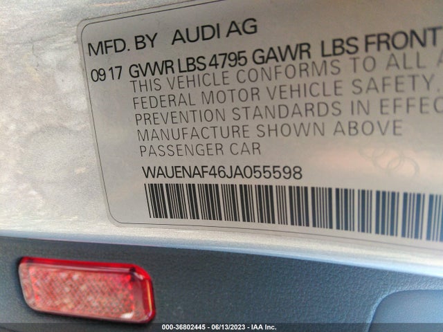 WAUENAF46JA055598 Audi A4 Premium Plus