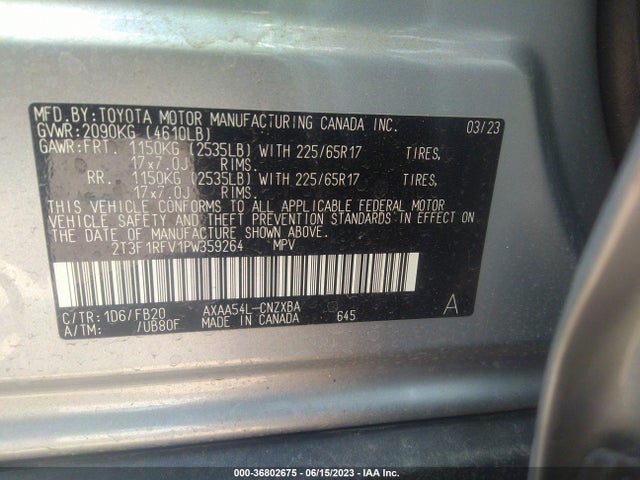 Toyota RAV4 LE 2023 2T3F1RFV1PW359264 Image 15