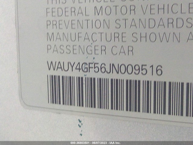 WAUY4GF56JN009516 Audi S5 Cabriolet Premium Plus