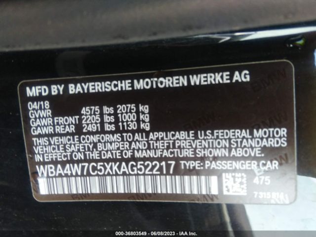 WBA4W7C5XKAG52217 BMW 4 Series 440i