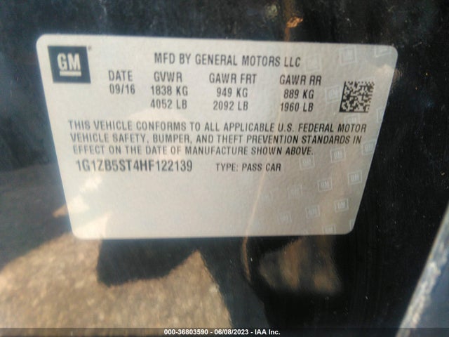 Chevrolet MALIBU LS 2017 1G1ZB5ST4HF122139 Image 10