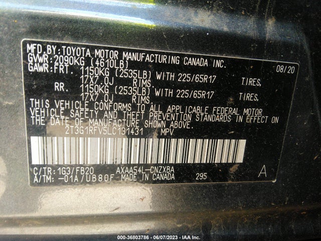 Toyota RAV4 LE 2020 2T3G1RFV5LC131431 Image 10