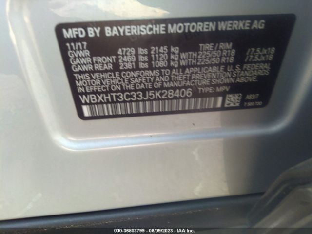 WBXHT3C33J5K28406 BMW X1 Xdrive28i