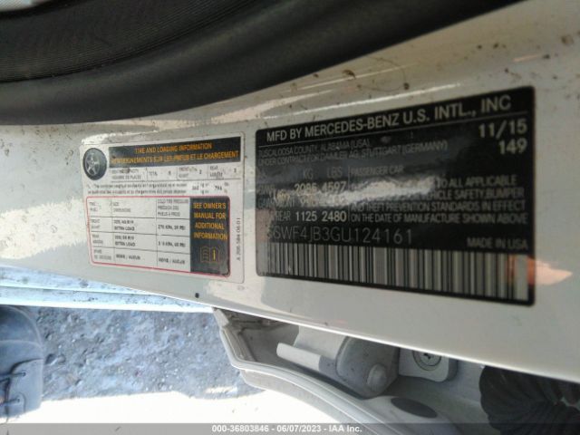 55SWF4JB3GU124161 Mercedes-Benz C-class C 300
