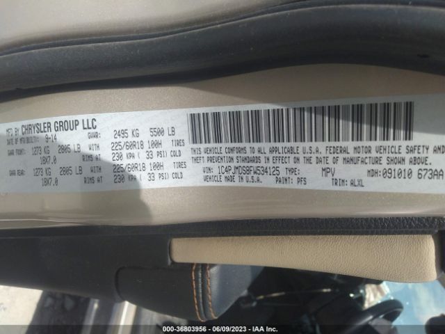 1C4PJMDS8FW534125 Jeep Cherokee Limited