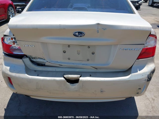 2008 SUBARU LEGACY VIN: 4S3BL616787219661