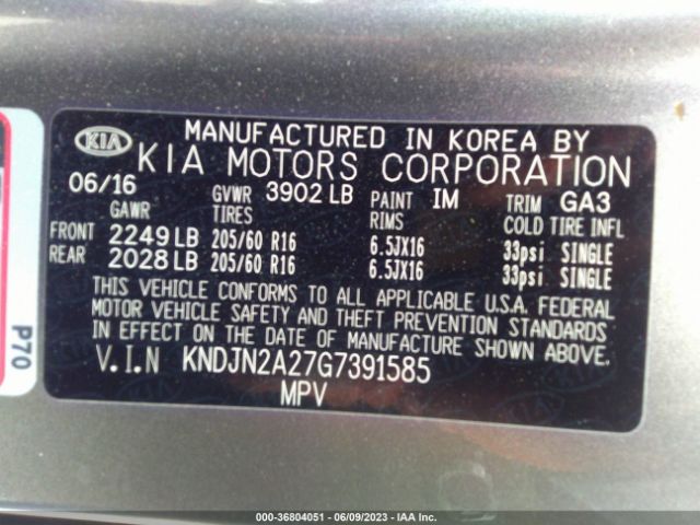 KIA gdi gamma 2016 KNDJN2A27G7391585 Image 21