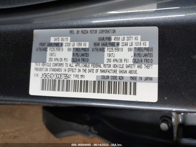 2016 MAZDA CX-5 GRAND TOURING VIN: JM3KE4DY3G0679541
