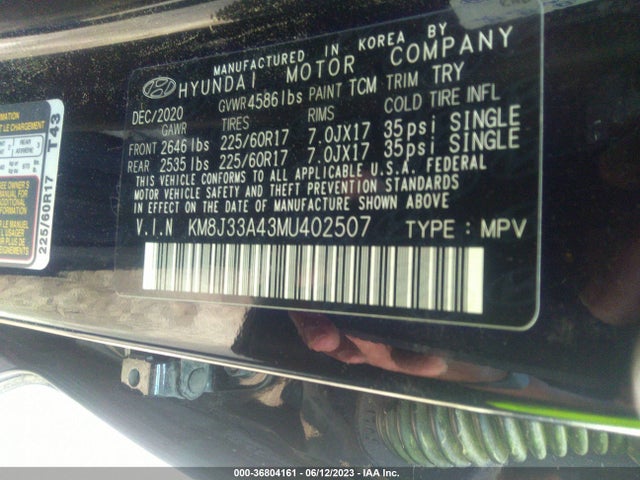 Hyundai Tucson Value 2021 KM8J33A43MU402507 Image 9