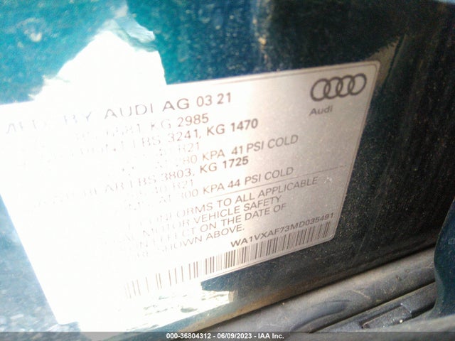 WA1VXAF73MD035491 Audi Q7 Prestige