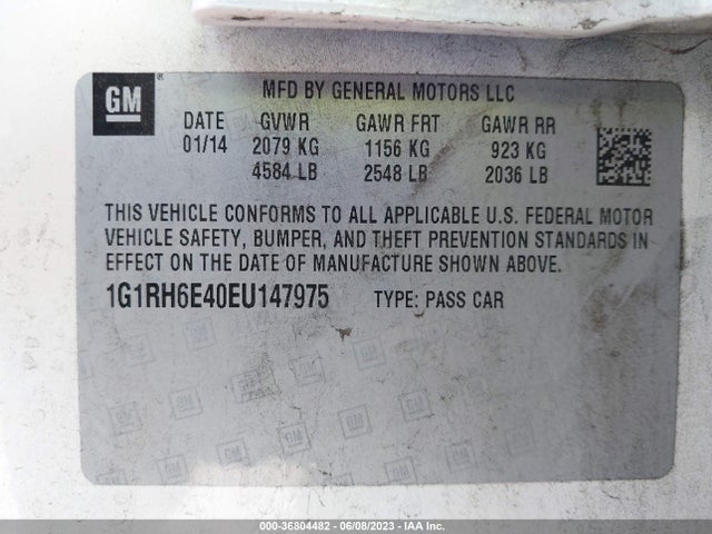 Chevrolet Volt 2014 1G1RH6E40EU147975 Image 9