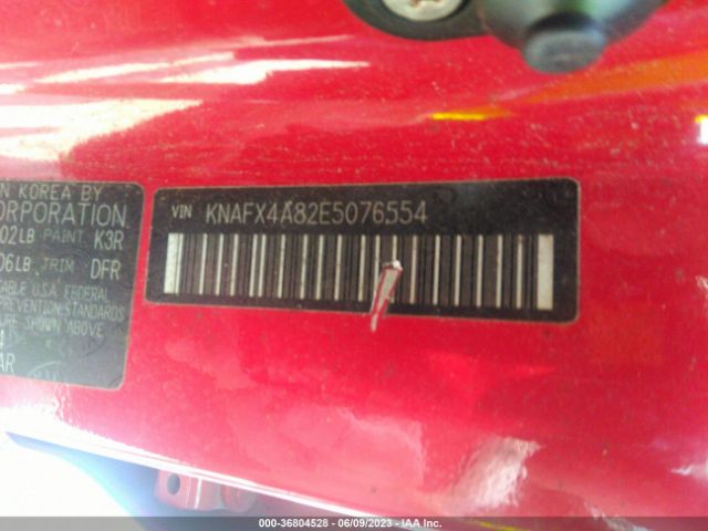 KNAFX4A82E5076554 KIA FORTE EX