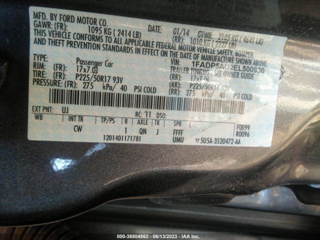 1FADP5AU2EL500930 Ford C-max Hybrid Se