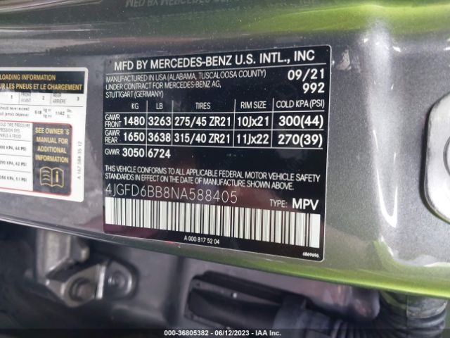 4JGFD6BB8NA588405 Mercedes-Benz Gle Amg Gle 53