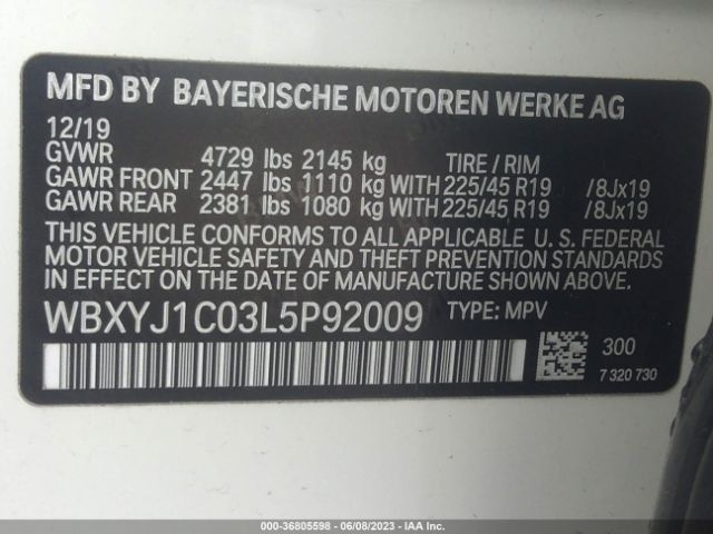 WBXYJ1C03L5P92009 BMW X2 Xdrive28i