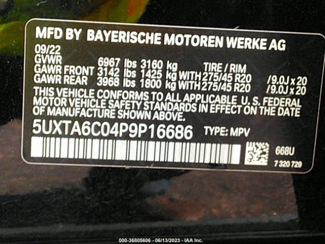 5UXTA6C04P9P16686 BMW X5 Xdrive45e