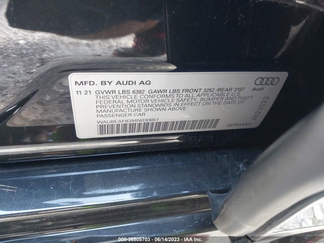 2021 Audi A8, VIN: WAU8EAF83MN030851