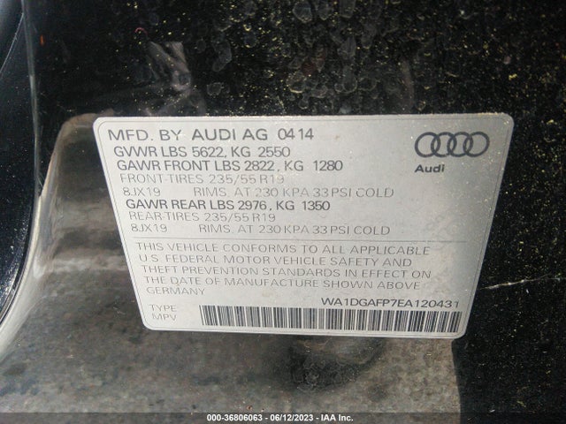 WA1DGAFP7EA120431 Audi Q5 Premium Plus