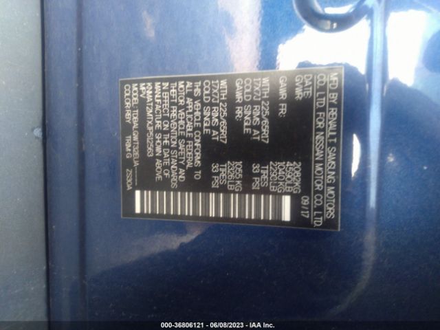 KNMAT2MTXJP512563 Nissan ROGUE SV