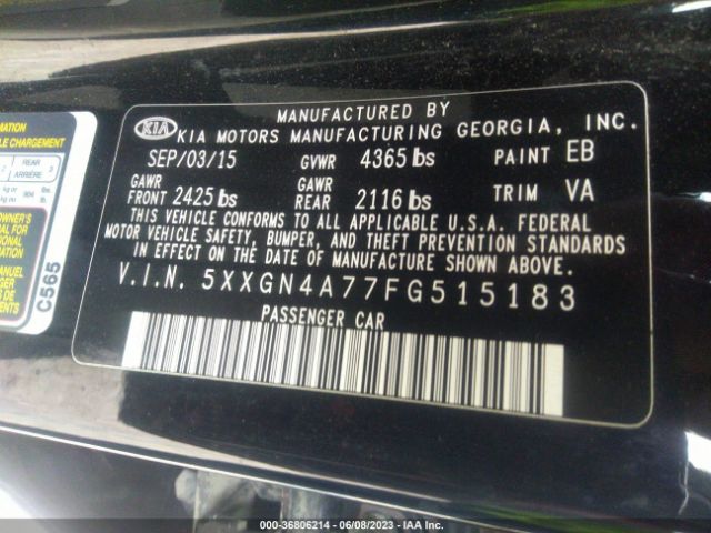 5XXGN4A77FG515183 KIA OPTIMA EX