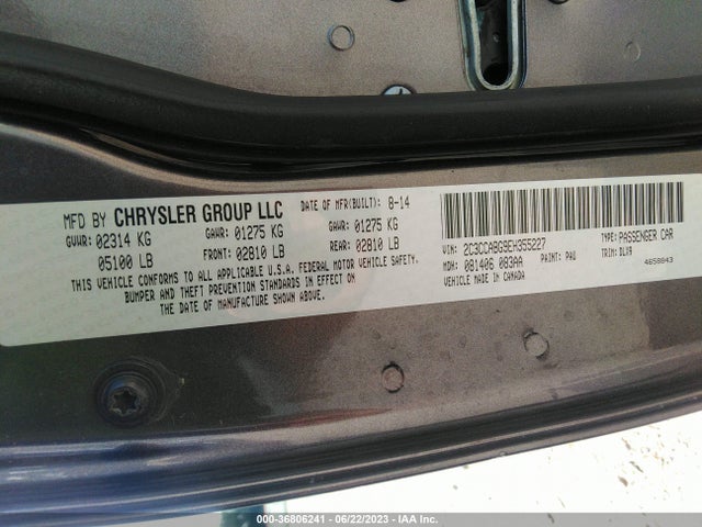 Chrysler 300 300s 2014 2C3CCABG9EH355227 Image 9