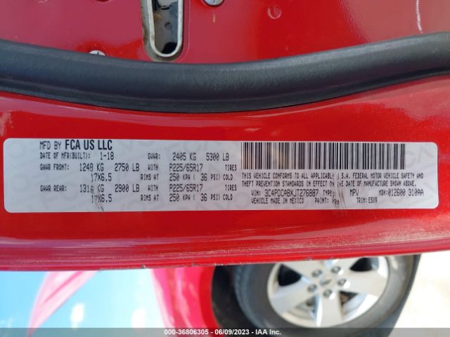 3C4PDCABXJT276887 Dodge JOURNEY SE