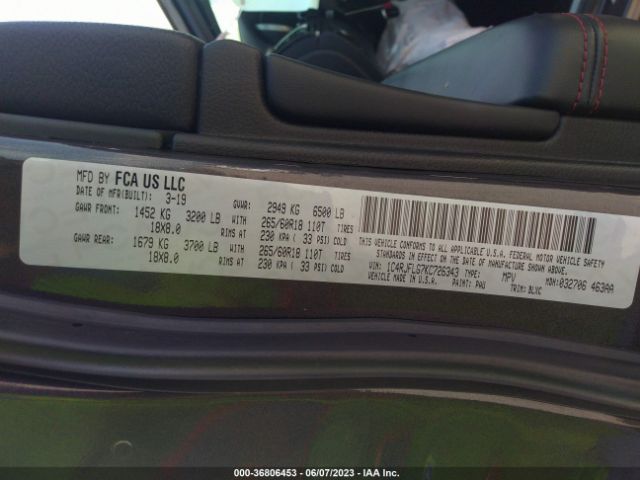 1C4RJFLG7KC726343 Jeep Grand Cherokee Trailhawk