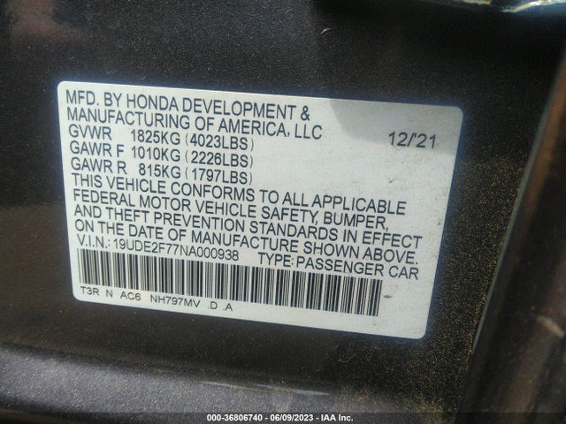 19UDE2F77NA000938 Acura Ilx W/premium Package