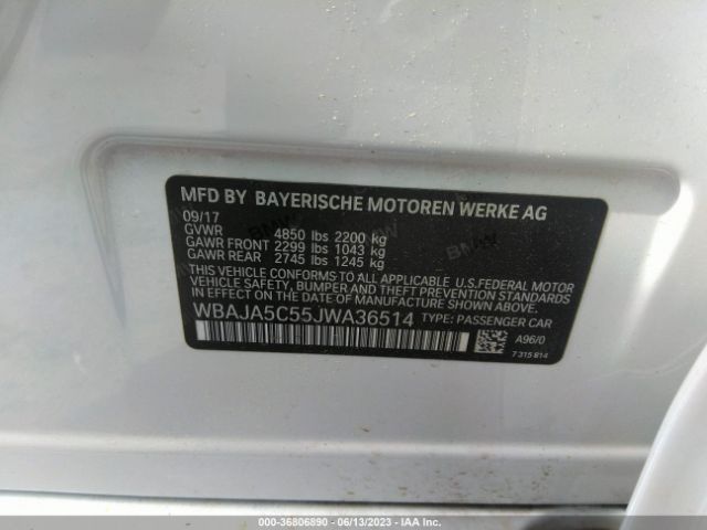 WBAJA5C55JWA36514 BMW 5 Series 530i