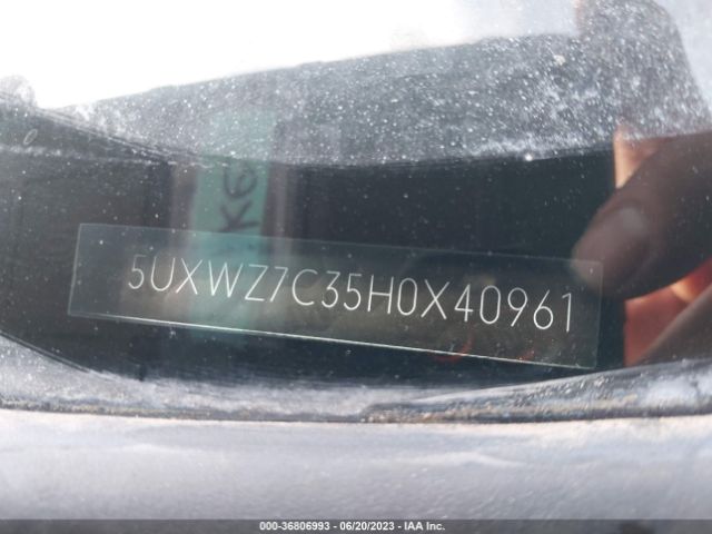 5UXWZ7C35H0X40961 BMW X3 Sdrive28i