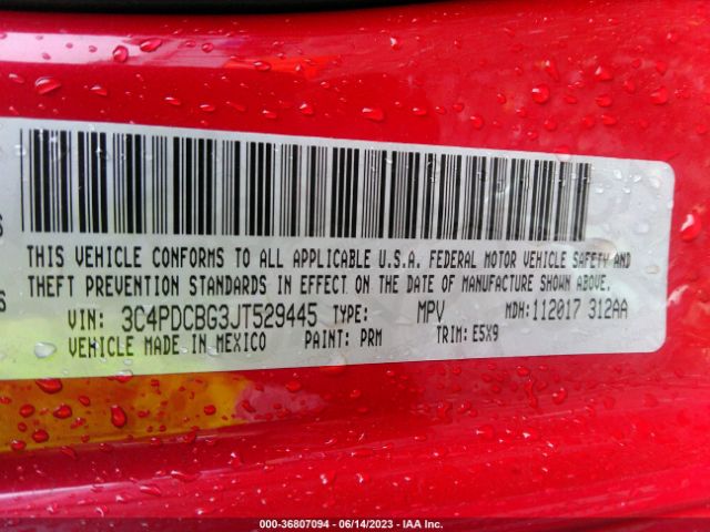 3C4PDCBG3JT529445 Dodge Journey Sxt