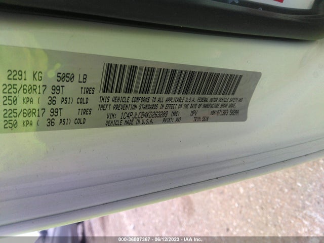 1C4PJLCB4KD263209 Jeep Cherokee Latitude
