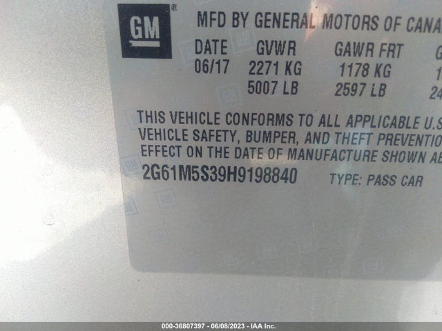 2G61M5S39H9198840 Cadillac XTS LUXURY