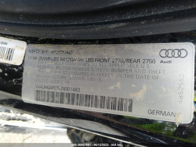 WAUHGAFC5GN001483 Audi A6 3.0t Prestige