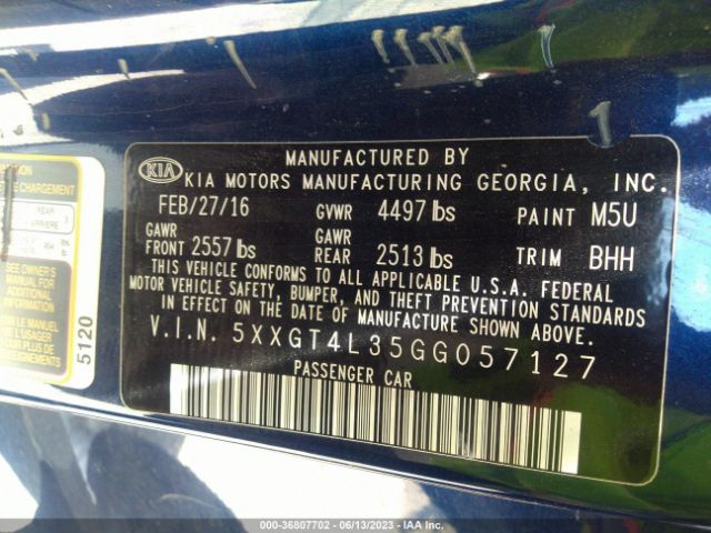 5XXGT4L35GG057127 KIA Optima Lx
