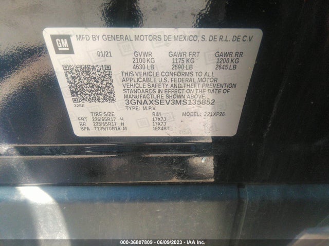 Chevrolet Equinox Awd Ls 2021 3GNAXSEV3MS135852 Image 9