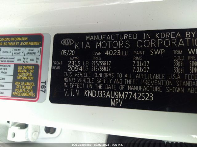 KNDJ33AU9M7742523 KIA SOUL EX