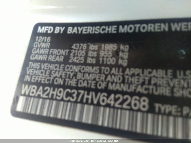BMW 230i Xdrive 2017 WBA2H9C37HV642268 Image 9