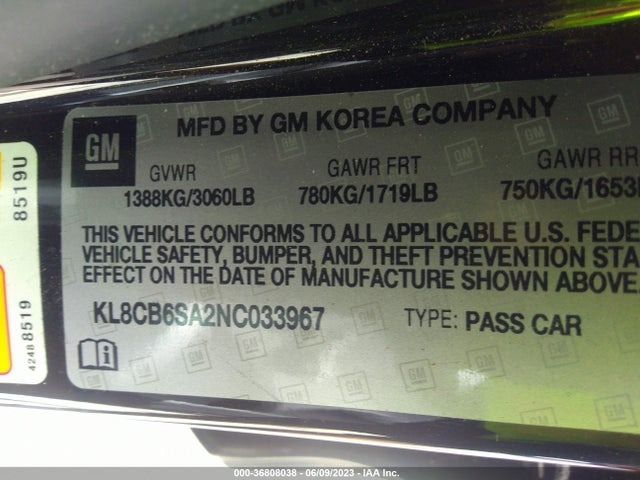 Chevrolet SPARK LS 2022 KL8CB6SA2NC033967 Image 9