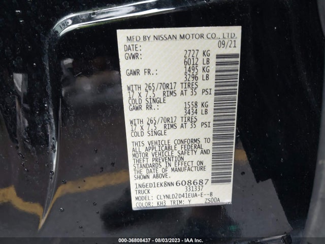 Nissan Frontier Pro-4x 2022 1N6ED1EK8NN608687 Image 10