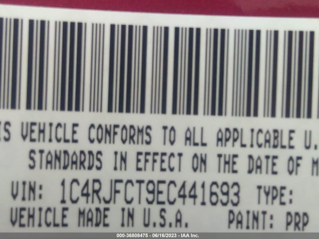 1C4RJFCT9EC441693 Jeep Grand Cherokee Overland