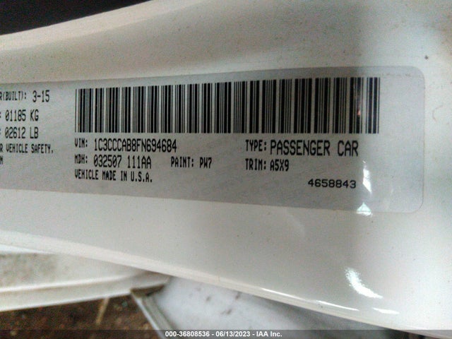 1C3CCCAB8FN694684 Chrysler 200 Limited